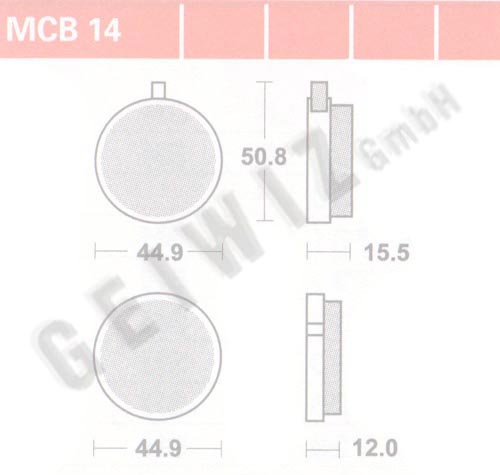Brake pads Lucas MCB 014 ABE approved