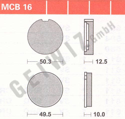 Brake pads Lucas MCB 016 ABE approved