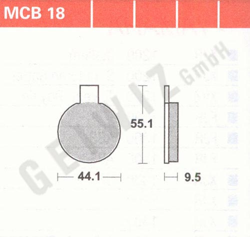 Brake pads Lucas MCB 018 ABE approved