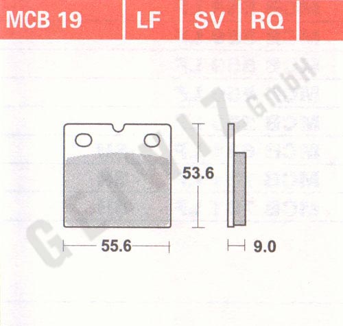 Brake pads Lucas MCB 019 ABE approved