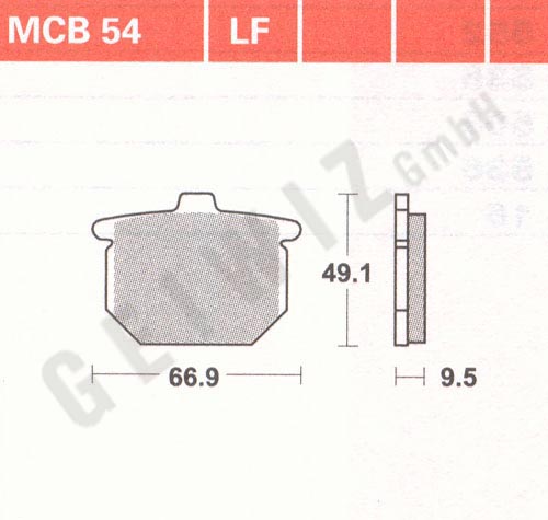 Brake pads Lucas MCB 054 LF ABE approved