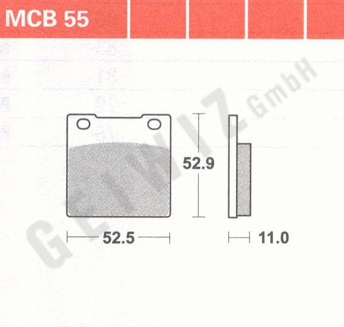 Brake pads Lucas MCB 055 ABE approved