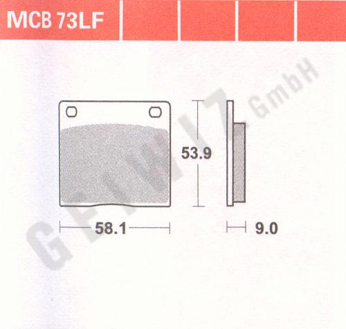 Brake pads Lucas MCB 073 LF ABE approved