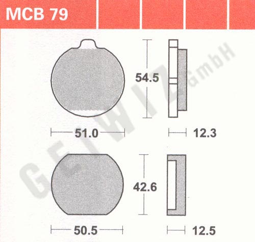 Brake pads Lucas MCB 079 ABE approved