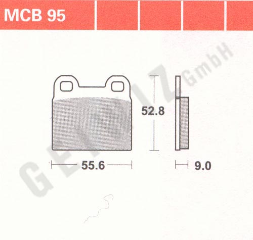 Brake pads Lucas MCB 095 ABE approved