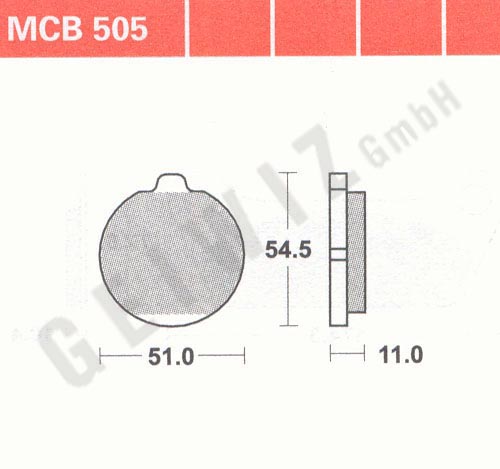 Brake pads Lucas MCB 505 ABE approved