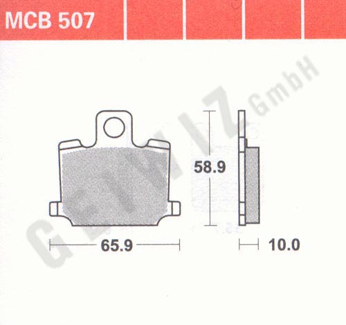 Brake pads Lucas MCB 507 ABE approved