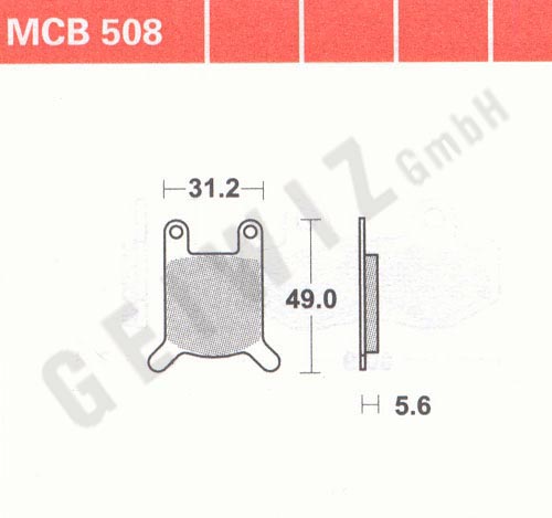 Brake pads Lucas MCB 508 ABE approved
