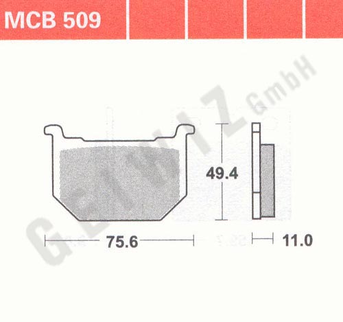 Brake pads Lucas MCB 509 ABE approved