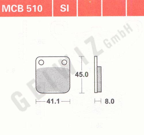 Brake pads Lucas MCB 510 ABE approved