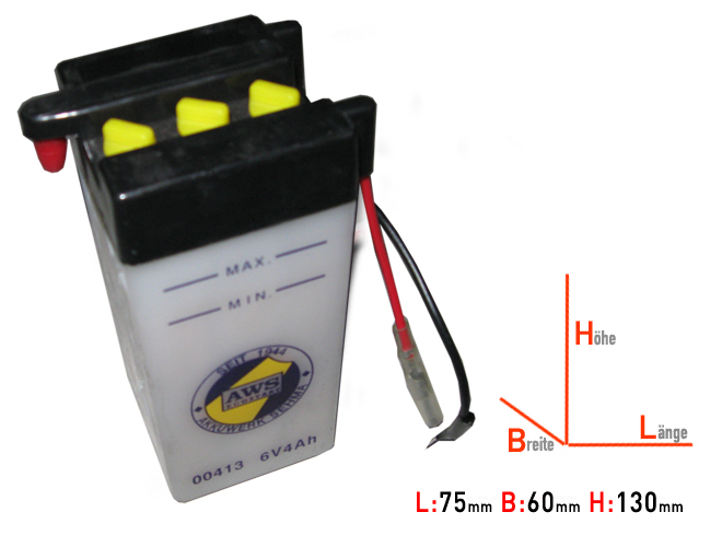 6N4A-4D DIN00413 QMP Battery