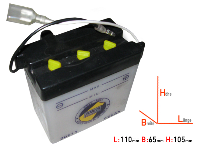6N6-1D-2 / 6N6-1C DIN00613 QMP Battery