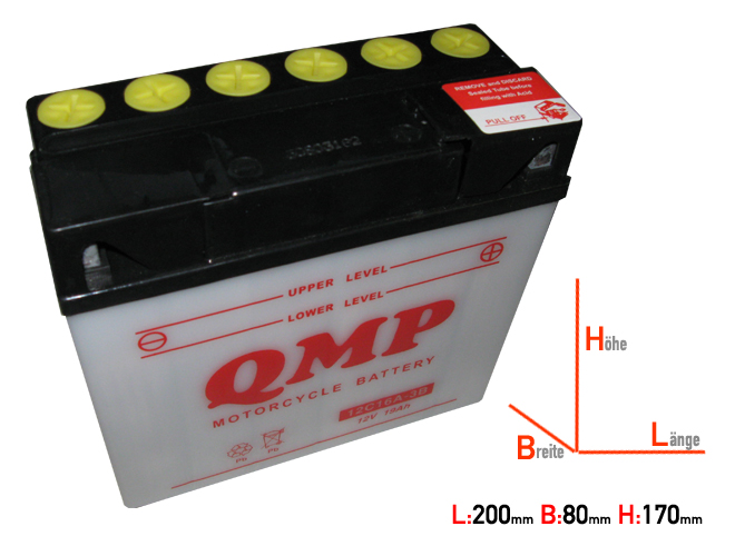 12C16A-3B DIN51814 QMP Battery