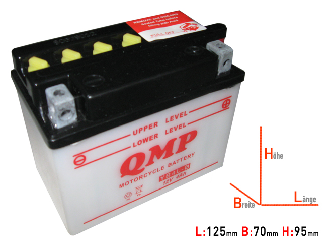 YB4L-B DIN50411 QMP Battery