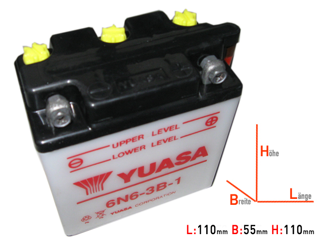 6N6-3B-1 DIN00612 Yuasa Battery