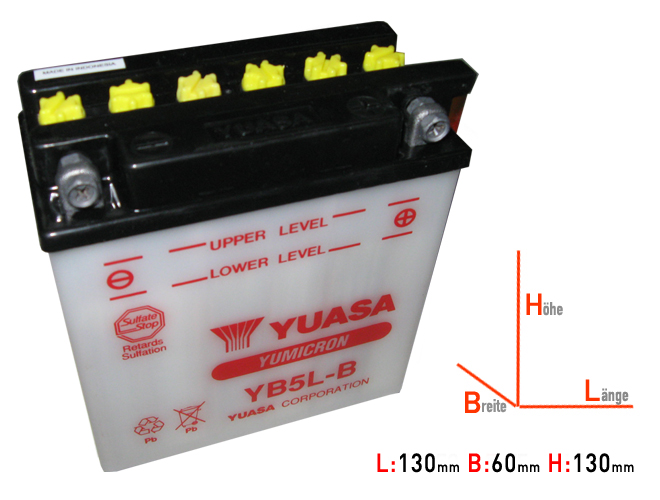 YB5L-B DIN50512 Yuasa Battery