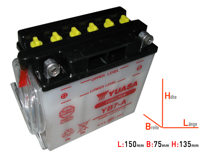 YB7-A DIN50813 Yuasa Battery