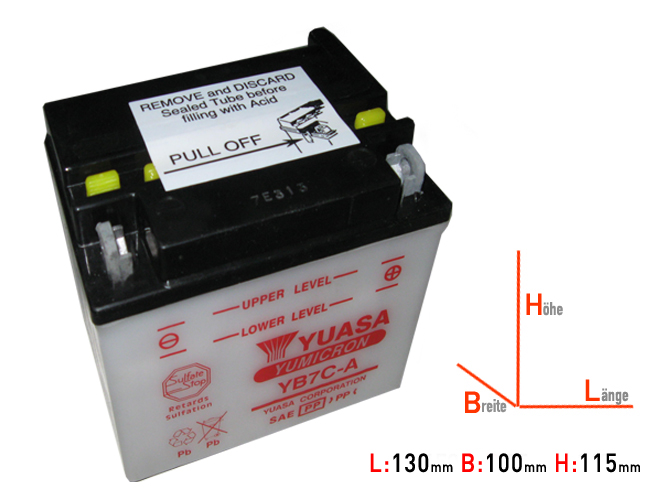 YB7C-A DIN50825 Yuasa Battery