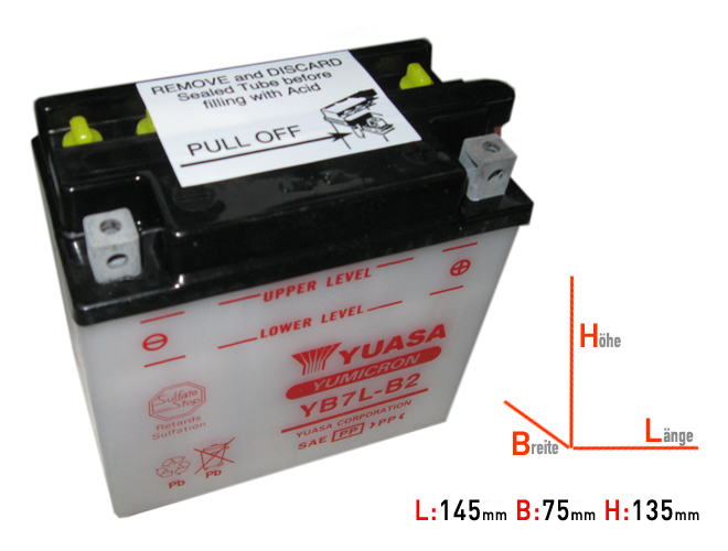 YB7L-B2 Yuasa Battery