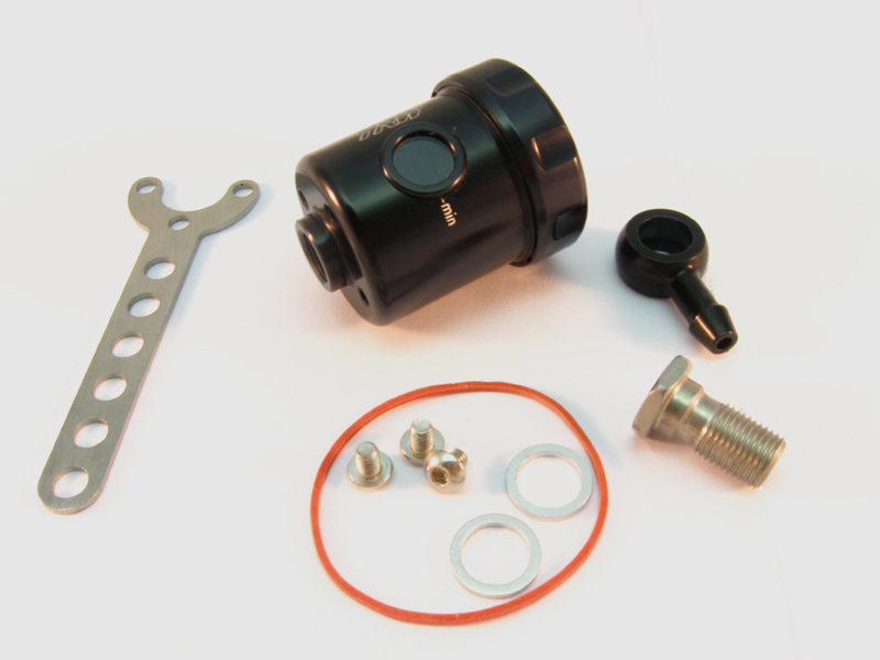 TRW/Lucas aluminium brake fluid tank black MCZ 531 S
