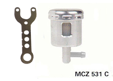 TRW/Lucas aluminium brake fluid tank chrome MCZ 531 C