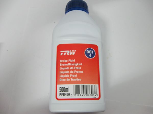 Brake Fluid DOT4 500ml. PFB450 TRW/Lucas