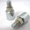 Spiegelvibrationsdämpfer Set, 1 x 10mm Rechtsgewinde oben und unten und 1 x  10mm Linksgewinde oben und unten, silber