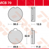 TRW Scheibenbremsbeläge MCB 070 mit ABE