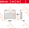 TRW Scheibenbremsbeläge MCB 530 SV mit ABE