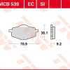 TRW Scheibenbremsbeläge MCB 539 SI mit ABE