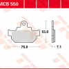 TRW Scheibenbremsbeläge MCB 550 mit ABE