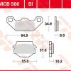 TRW Scheibenbremsbeläge MCB 560 SI mit ABE