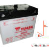Yuasa Y60-N28L-A 12V/25AH DIN52515 Dry-Batterie 186x130x171mm
