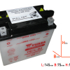 Yuasa YB7L-B2 12V/8AH DIN50712 Dry-Batterie 137x76x135mm