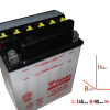 Yuasa YB14A-A2 12V 14AH Dry-Batterie 136x91x178mm