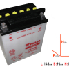 Yuasa YB14-B2 12V/14AH DIN51414 Dry-Batterie 136x91x168mm