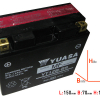 Yuasa YT12B-BS 12V/10AH DIN51291 AGM-Batterie (CP) 150x69x130mm