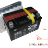 Yuasa YTX7A-BS 12V/6AH DIN50615 AGM Batterie 150x87x93mm
