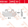 TRW Scheibenbremsbeläge MCB 562 SV mit ABE