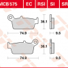 TRW Scheibenbremsbeläge MCB 575 SI mit ABE