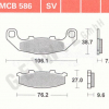 TRW Scheibenbremsbeläge MCB 586 mit ABE