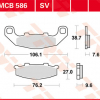 TRW Scheibenbremsbeläge MCB 586 SV mit ABE