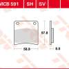 TRW Scheibenbremsbeläge MCB 591 SH mit ABE