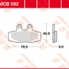 TRW Scheibenbremsbeläge MCB 592 mit ABE