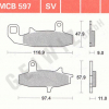 TRW Scheibenbremsbeläge MCB 597 mit ABE