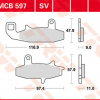TRW Scheibenbremsbeläge MCB 597 SV mit ABE