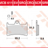 TRW Scheibenbremsbeläge MCB 611 SRM mit ABE