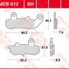 TRW Scheibenbremsbeläge MCB 612 SH mit ABE
