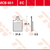 TRW Scheibenbremsbeläge MCB 651 EC mit ABE
