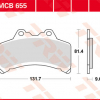 TRW Scheibenbremsbeläge MCB 655 mit ABE